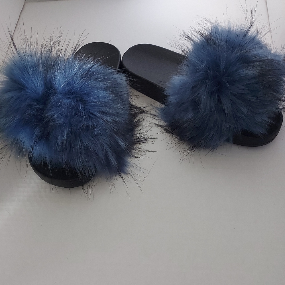 Fur Fluffy Sliders Slippers Comfy Sandals Flip Flo